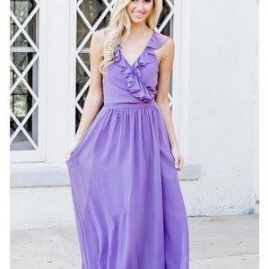 Revelry Valerie Lilac bridesmaid dress